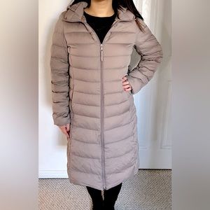 Uniqlo Long Pink Ultralight Down Jacket in size XS